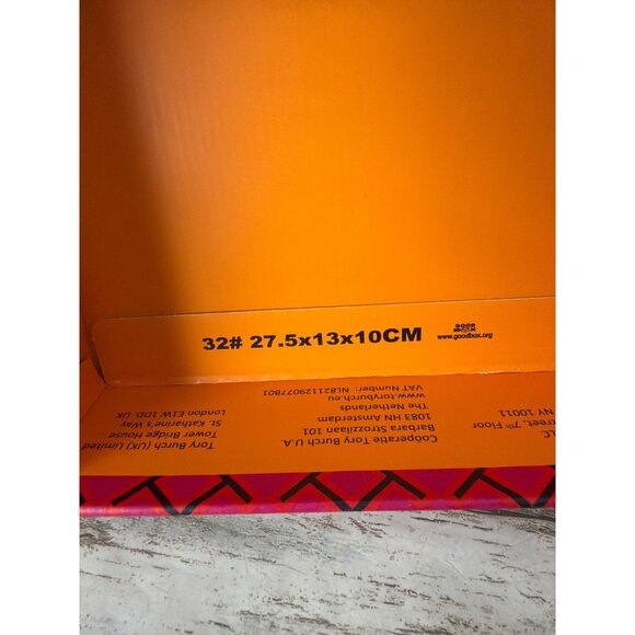 Set of 2 Tory Burch Sandals Shoe Gift Boxes and Tissue Paper - EMPTY 11" x 4" - Picture 9 of 9